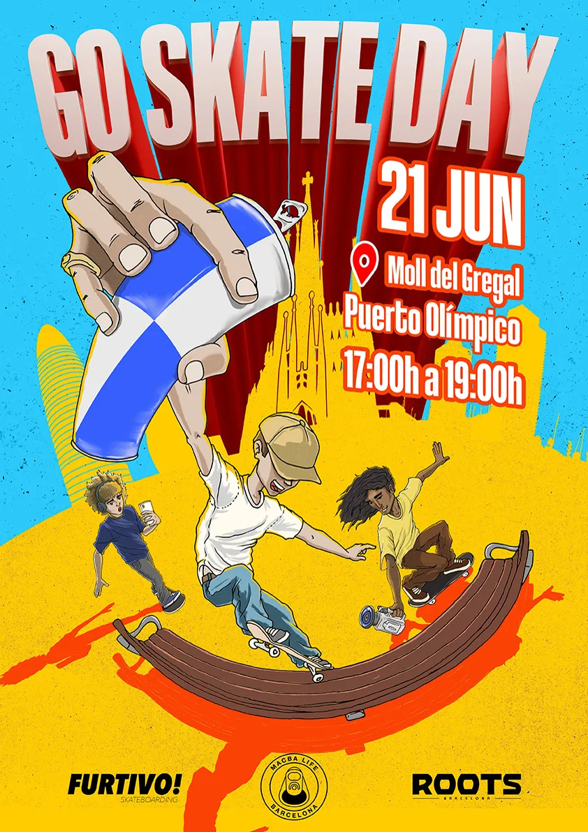 Illustration: Red Bull Go Skate Day flyer